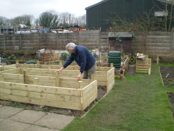 Picture of Richard checking for straightness